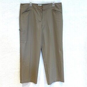 Izod Stretch FXG Ladies Golf Slacks w/ Tee Holder and Glove Pocket Khaki Size 16